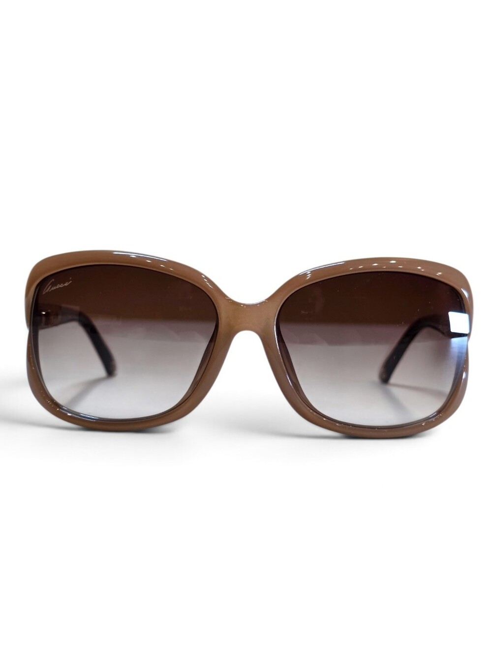 GUCCI Bamboo Brown Oversized Women's Sunglasses